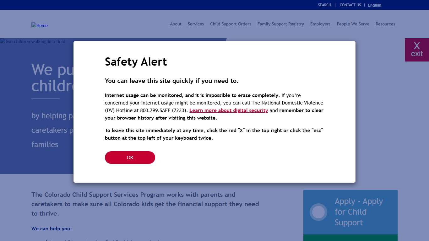 Colorado Child Support Services Program, Setting Up Child Support and Medical Orders, Collecting and Distributing Child Support Payments, Locating Parents, Establishing Parentage, Changing Child Support Orders Colorado Child Support Services