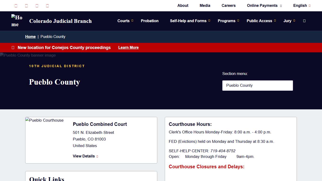 Pueblo County | Colorado Judicial Branch