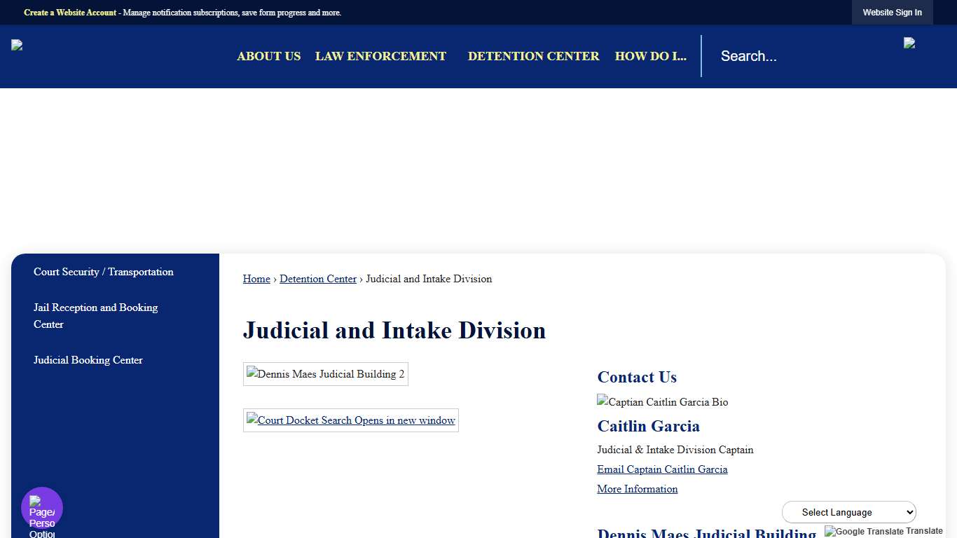 Judicial and Intake Division | Pueblo County Sheriff, CO